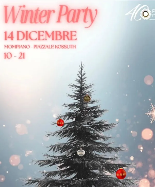 Locandina del Winter Party 2025 in piazzale Kossuth